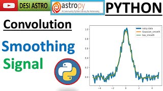 Python Programming: Astropy Exploring 1D Convolution for Noisy Data | Signal Processing| DESI ASTRO