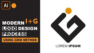 Modern Letter Logo Design In Adobe Illustrator | Grind Logo Design || With Inaa Graphics ||