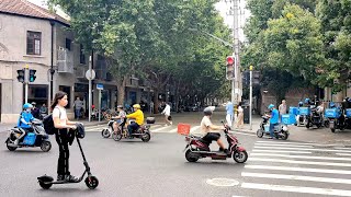 South Shaanxi Road, Shanghai, China: 4K street photography of city streets