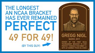 The longest (verified) perfect NCAA tournament bracket