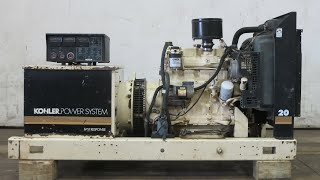 Kohler 20ROZJ 25 kW diesel generator, John Deere 4039D engine, 4608 Hrs, Yr 2000 - CSDG # 3056