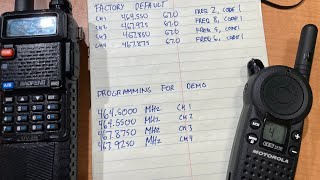 Motorola CLS1410 UHF Business Radio Receive Performance vs. Baofeng UV-5R RX Demo UHF Receive