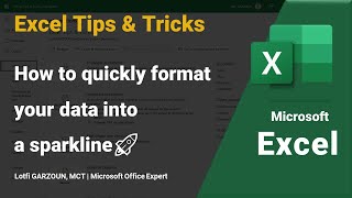 Excel Quick Tip: Using the Quick Analysis Tool to quickly format your data into a  sparkline🚀