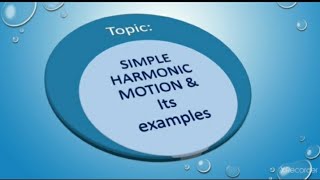 Simple Harmonic Motion Physics || SHM || SHM with Examples