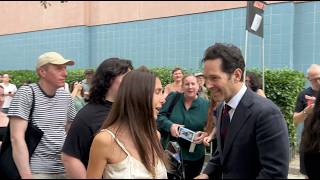 PAUL RUDD & JULIE RUDD & JACK SULLIVAN RUDD Exit RAIN REIGN Tribeca Screening
