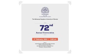 72nd Annual Convocation of The Maharaja Sayajirao University of Baroda