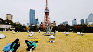 [Japan Walk] Shiba Park \u0026 Tokyo Tower　  #芝公園 　#東京タワー    　　4K・HDR