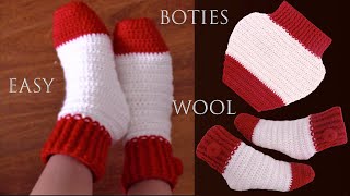 Como tejer a crochet botas de casa medias pantuflas fáciles tejidos con ganchillo