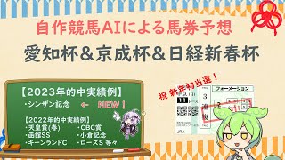 自作競馬AIで愛知杯\u0026京成杯\u0026日経新春杯予想！