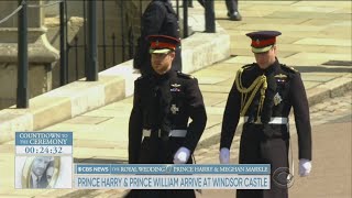 The Royal Wedding: Prince Harry And William Arrive At Windsor Castle