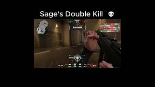 Sage's Double Kill in Valorant TDM! #Valorant #TDM #DoubleKill #SageClutch #GamingShorts #trending