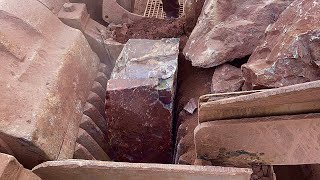 PLAYING with GIANT Rocks.ASMRRock Quarry CRUSHINGOperations Primary Jaw Crusher in action#asmrvideo