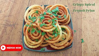 Crispy Spiral French Fries | Tornado Potatoes | Spiral Fried Potato | Potato Twister | Kids snack