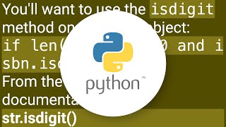 How do you check in python whether a string contains only numbers?