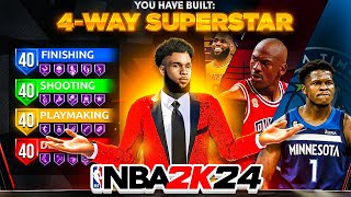 BEST GAME BREAKING GUARD BUILD in NBA 2K24! *NEW* 4-WAY SUPERSTAR BUILD IN NBA2K24! BEST BUILD 2K24