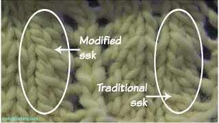 Knitting a better left leaning decrease - a modified ssk