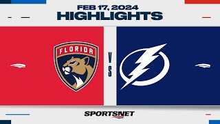 NHL Highlights | Panthers vs. Lightning - February 17, 2024