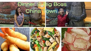 Dinner @ Big Boss Resturant,China Town#authentic Chinese food in Kolkata# best prawn chips