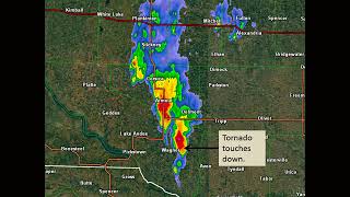 Radar Loop for May 10, 2015 Tornado in Delmont, SD