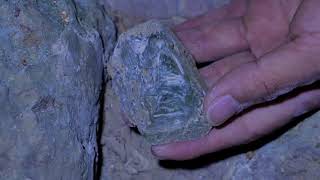 Crystal ore in cave veins, perfect citrine a surprise, gems, chlorite, amethyst