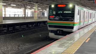 E231系1000番台上野東京ライン高崎線直通　熊谷駅入線