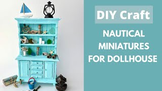 DIY Beach Miniature Cabinet Decorations- Nautical Themed