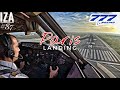 B777 CDG 🇨🇵 Paris | LANDING 08R | 4K Cockpit View | ATC & Crew Communications