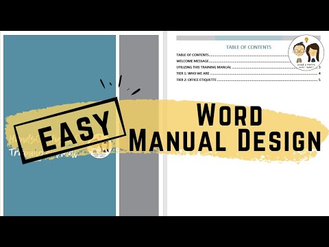 HOW TO CREATE A MANUAL WITH MICROSOFT WORD: Short, fast and easy Easy Design