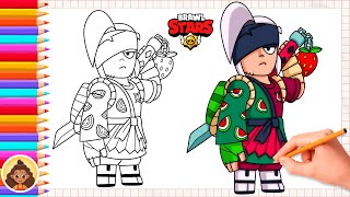 How to Draw Kenji Fruit Skin | from Brawl Stars (Fruit Samurai Kenji)