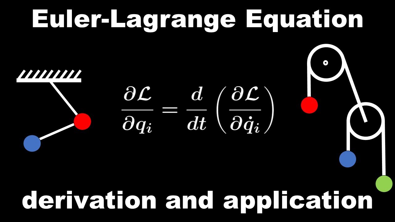 Euler Lagrange Equation Derivation And Application Youtube