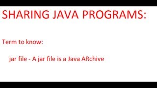 Java - Making Executable Jar Files