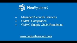 NeoSystems CMMC Town Hall May 19, 2021: DIBCAC Audits & CMMC Compliance