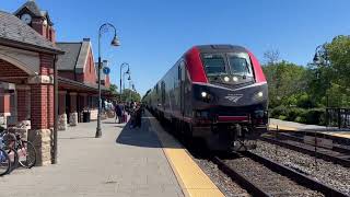 Railfanning at Glenview, Illinois. Empire Builder, Hiawatha, and Metra Trains