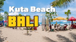 Kuta Beach - Bali | Walking through the beachfront (silent walk)