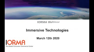 IORMA  - Immersive Technology webinar