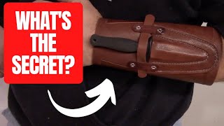 Secret Leather Bracer Knife Sheath