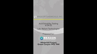 Procor Chemicals | Acid Solubility Test 6.29.2022