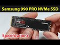 Samsung 990 PRO 4TB M.2 NVMe 2280 PCIe 4.0 MLC SSD – Specifications and speed