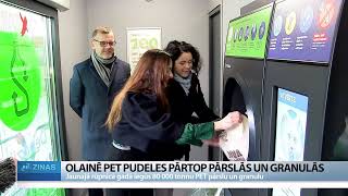 ReTV: Olainē PET pudeles pārtop pārslās un granulās