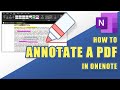 OneNote - How to Annotate a PDF (Markup, Highlight, Underline, Draw, etc.)