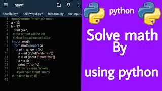 How to solve math by python @91code