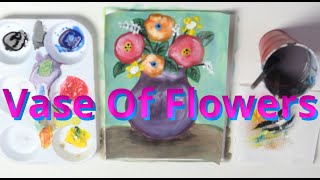 Painting A Flower Vase Step By Step | Art Challenge_25