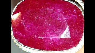 天然无烧！ 缅甸鸽血红大克拉红宝石古董银戒指， Antique Burmese Pigeon blood ruby silver ring,之一