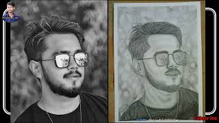 PORTRAIT DRAWING USING GRID LINE | BOY'S POITRAIT DRAWING WITH NORMAL PENCIL | SUMIT DHAR ART