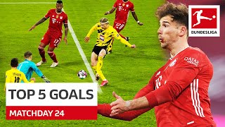 Top 5 Goals • Haaland, Forsberg & More | Matchday 24 - 2020/21