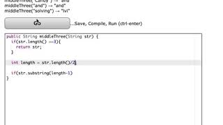 Java: CodingBat– String-1– middleThree