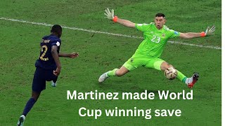 Emi martinez crucial last minute World Cup final save against france