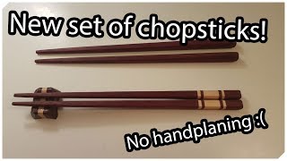 Making my own set of chopsticks with birch inlay!