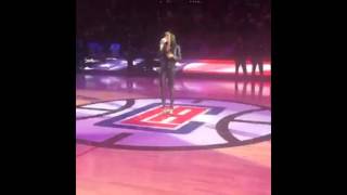 Michelle Williams - US National Anthem (Live Acapella: Lakers vs Clippers, 2016)