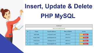 PHP CRUD(Create, Insert, Update, Delete) Operations with MySQL Database | For Beginners